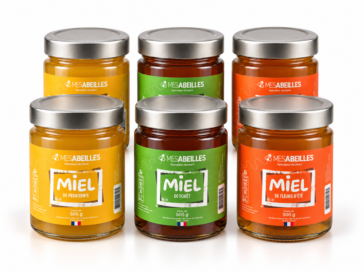 Le Colis de 6 – miels de Normandie × 500 g